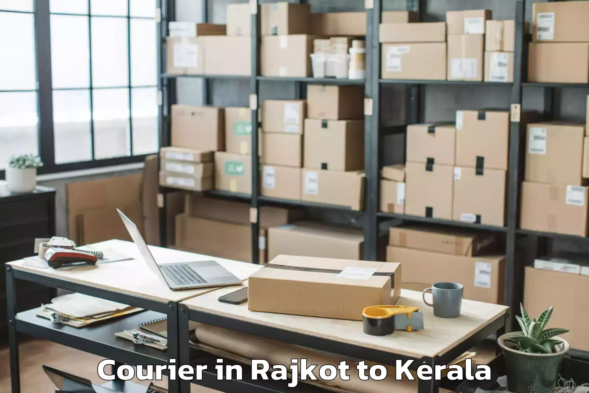 Easy Rajkot to Calicut University Malappuram Courier Booking